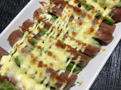 アボカドとスパムのチーズ焼き